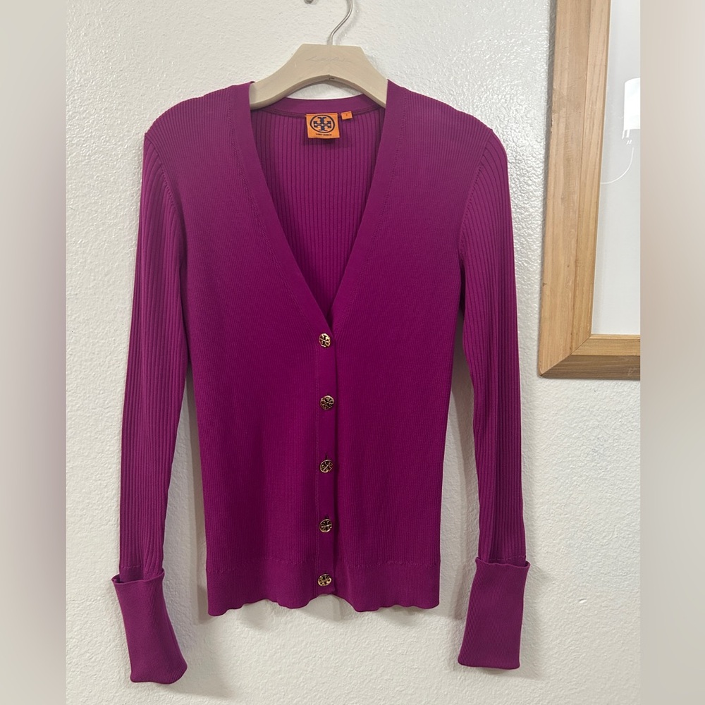 Tory Burch Women's Pink Cardigan Sweater, Size S
